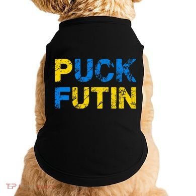 I Stand With Ukraine Puck Futin Support Doggie Tank