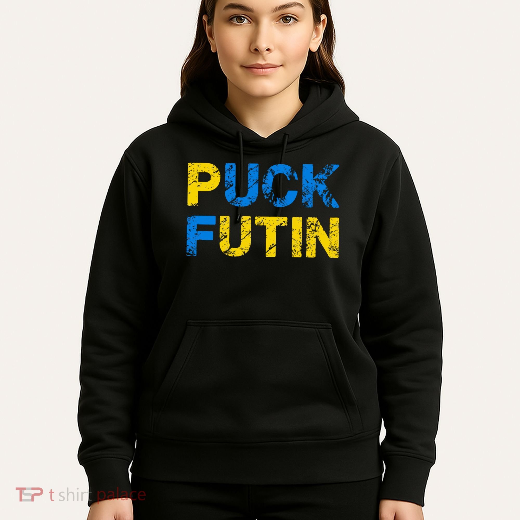 I Stand With Ukraine Puck Futin Support Hoodie