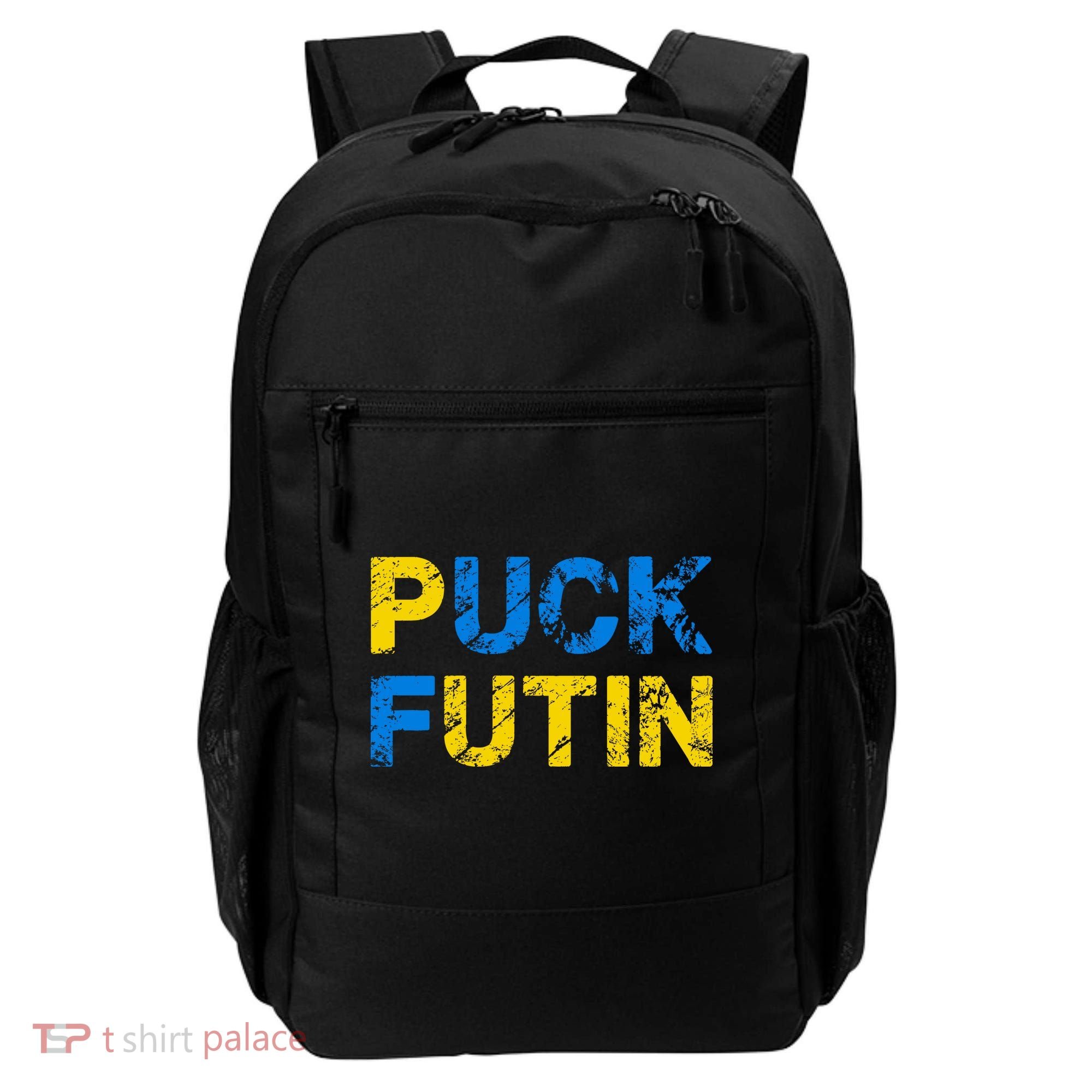 I Stand With Ukraine Puck Futin Support Backpack
