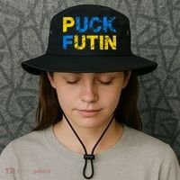 I Stand With Ukraine Puck Futin Support Bucket Hat thumb 3
