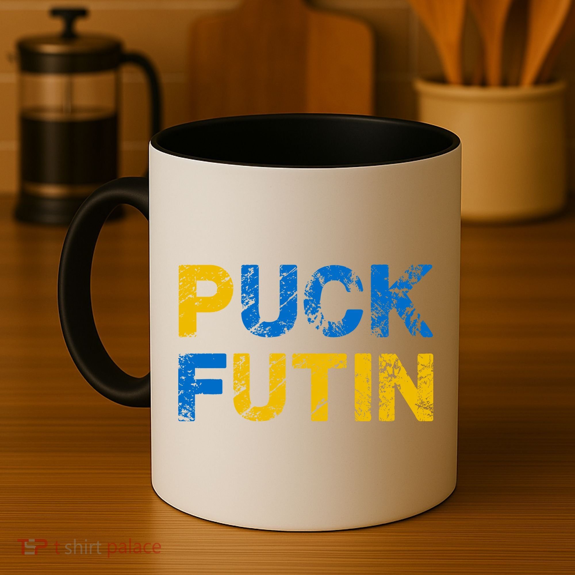 I Stand With Ukraine Puck Futin Support Coffee Mug