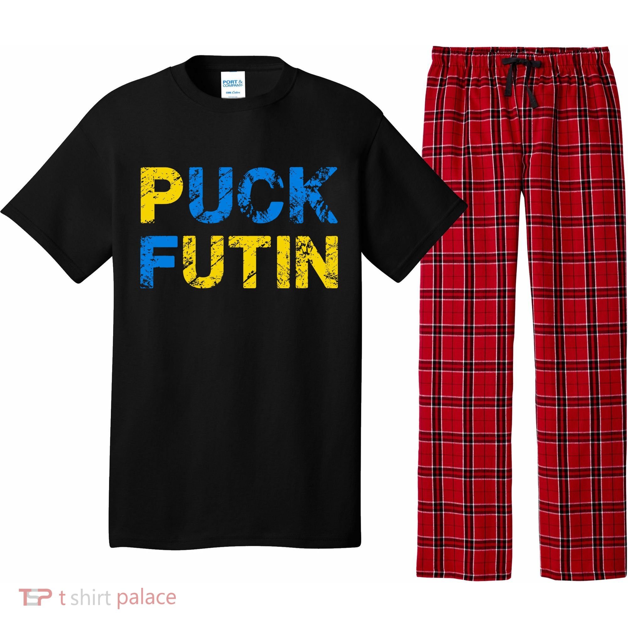 I Stand With Ukraine Puck Futin Support Pajama Set