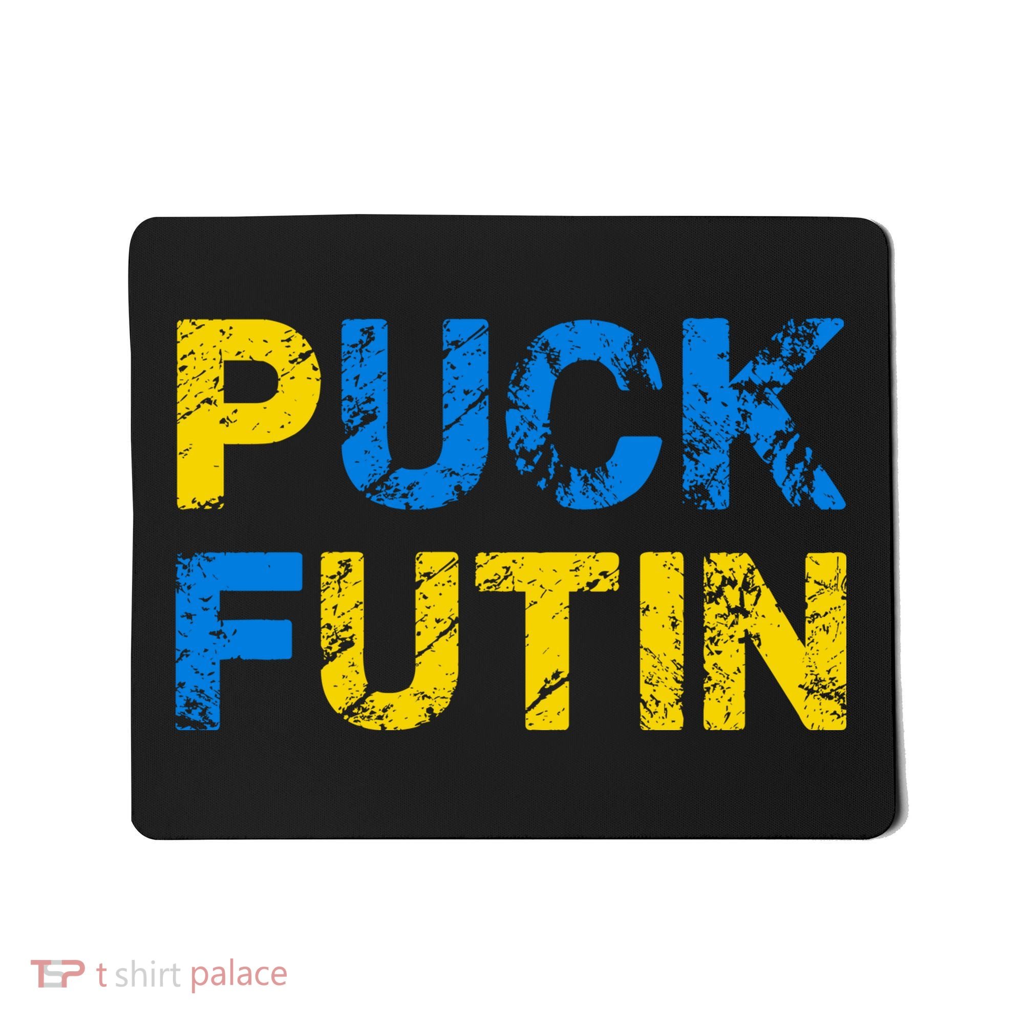 I Stand With Ukraine Puck Futin Support Mousepad