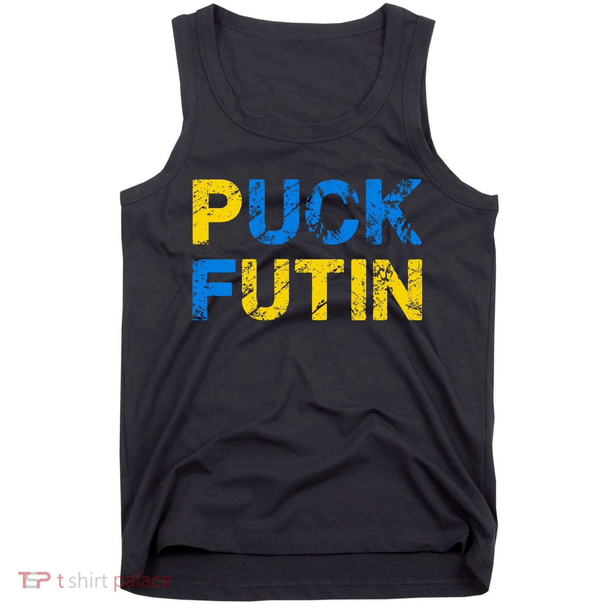 I Stand With Ukraine Puck Futin Support Tank Top