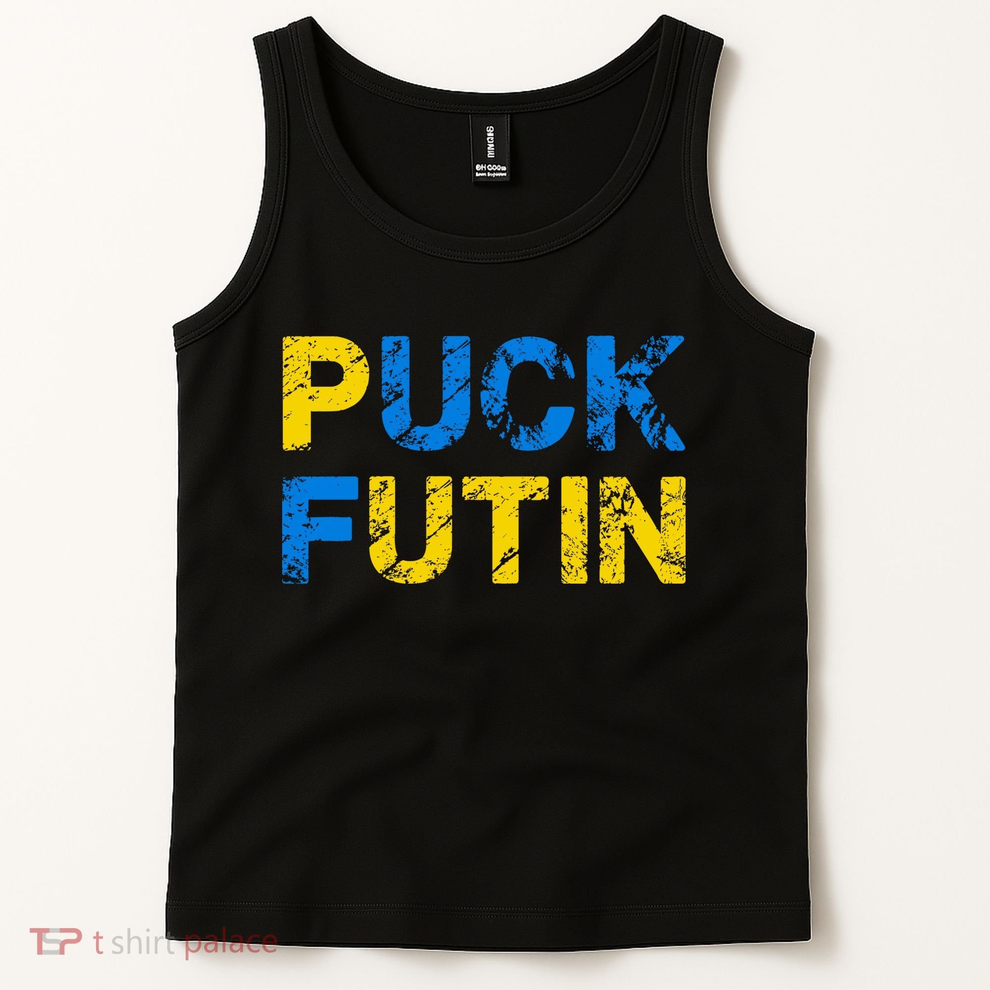 I Stand With Ukraine Puck Futin Support Tank Top