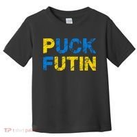 I Stand With Ukraine Puck Futin Support Toddler T-Shirt thumb 0