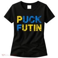 I Stand With Ukraine Puck Futin Support Women's T-Shirt thumb 0