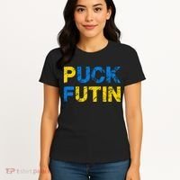 I Stand With Ukraine Puck Futin Support Women's T-Shirt thumb 4