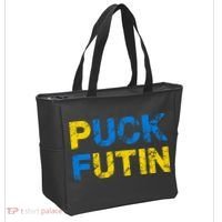 I Stand With Ukraine Puck Futin Support Tote Bag thumb 2