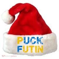 I Stand With Ukraine Puck Futin Support Santa Hat thumb 0