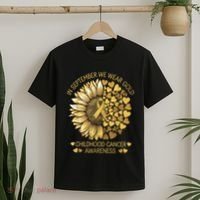 In September We Wear Gold Childhood Cancer Awareness T-Shirt thumb 2