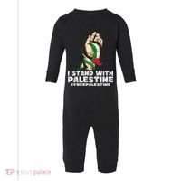 I Stand With Palestine For Their Freedom Free Palestine Infant Fleece One Piece thumb 0