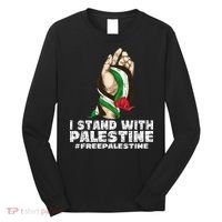I Stand With Palestine For Their Freedom Free Palestine Long Sleeve Shirt thumb 0
