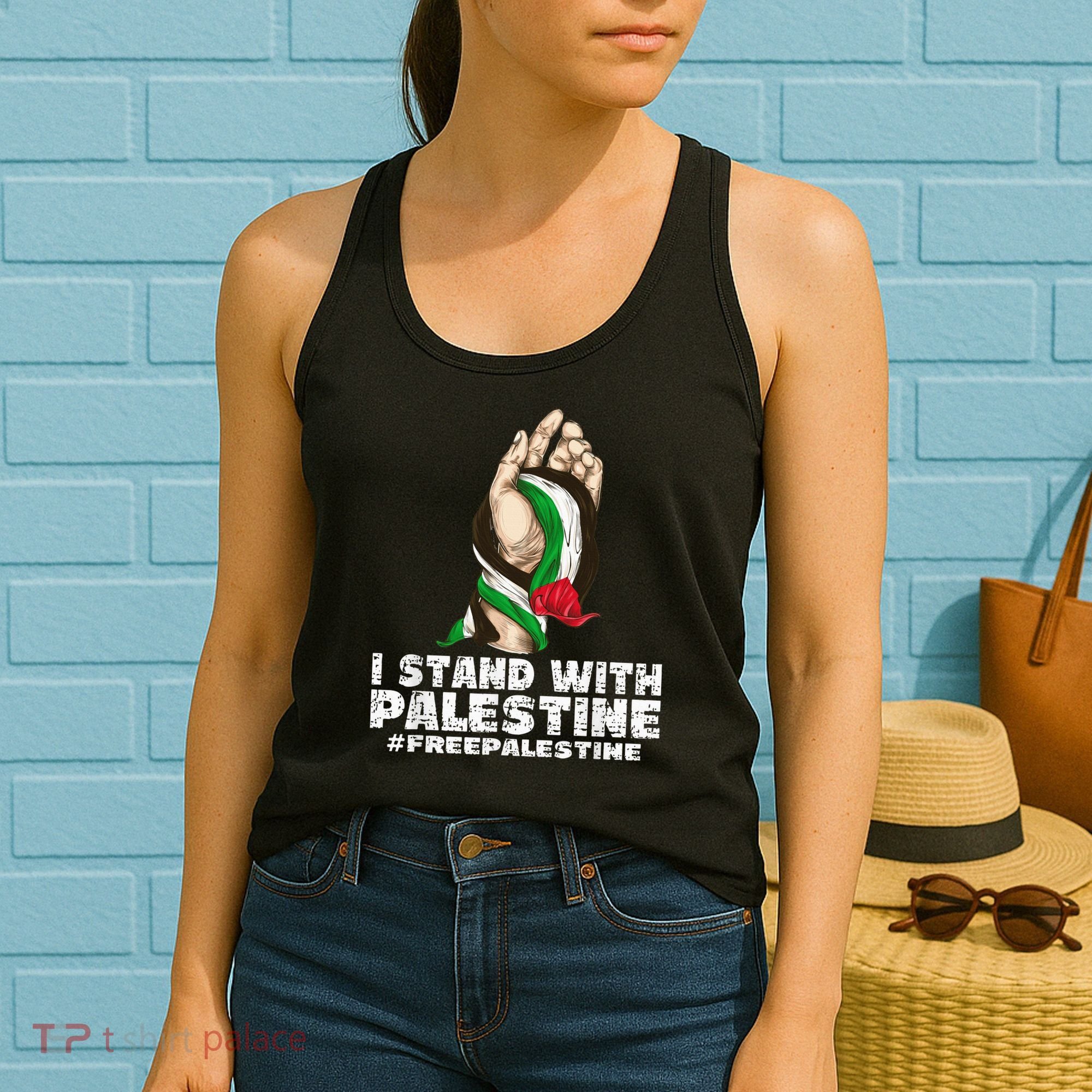 I Stand With Palestine For Their Freedom Free Palestine Women's Tank Top
