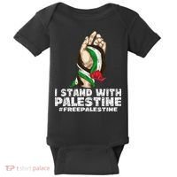 I Stand With Palestine For Their Freedom Free Palestine Baby Bodysuit thumb 0