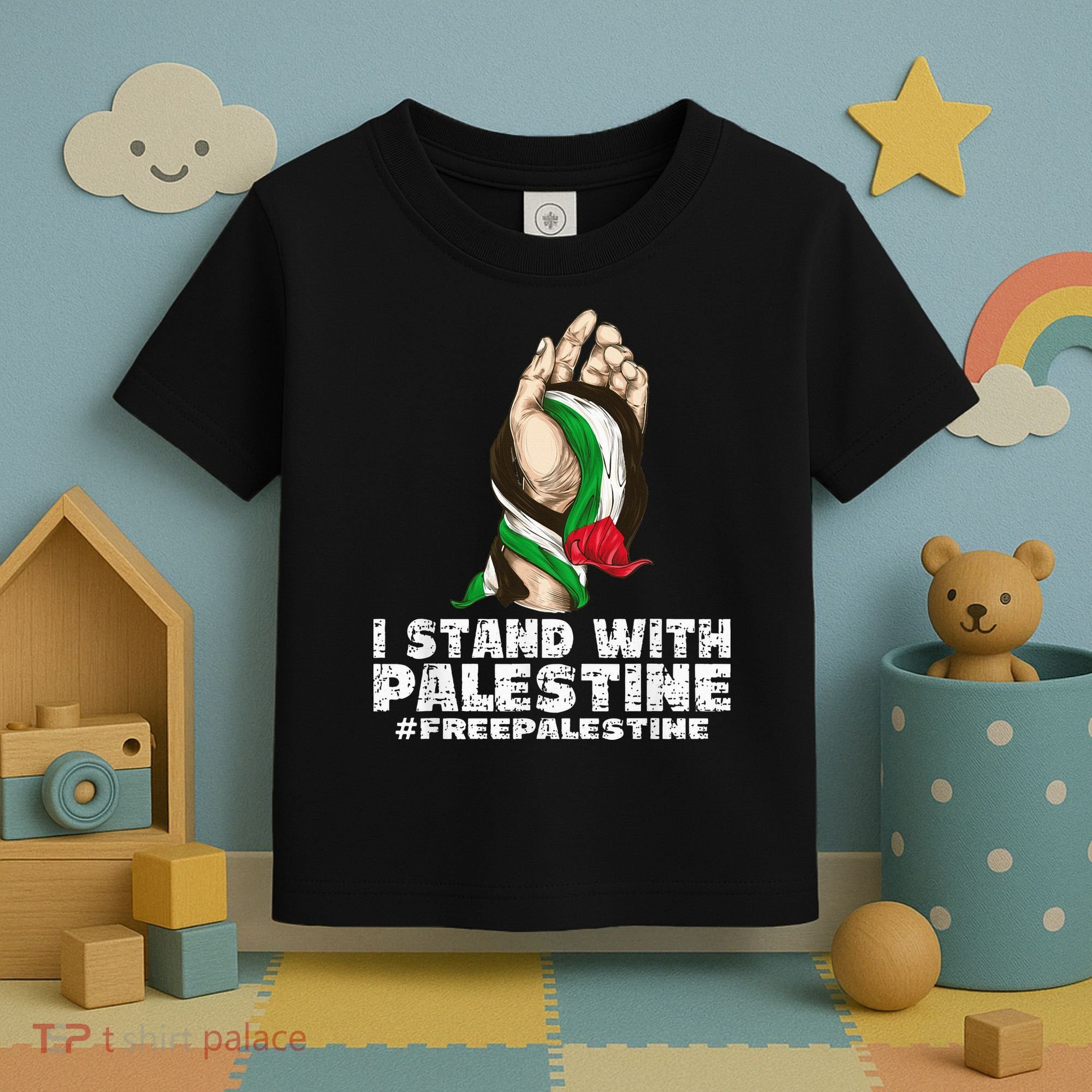 I Stand With Palestine For Their Freedom Free Palestine Toddler T-Shirt