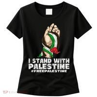 I Stand With Palestine For Their Freedom Free Palestine Women's T-Shirt thumb 0