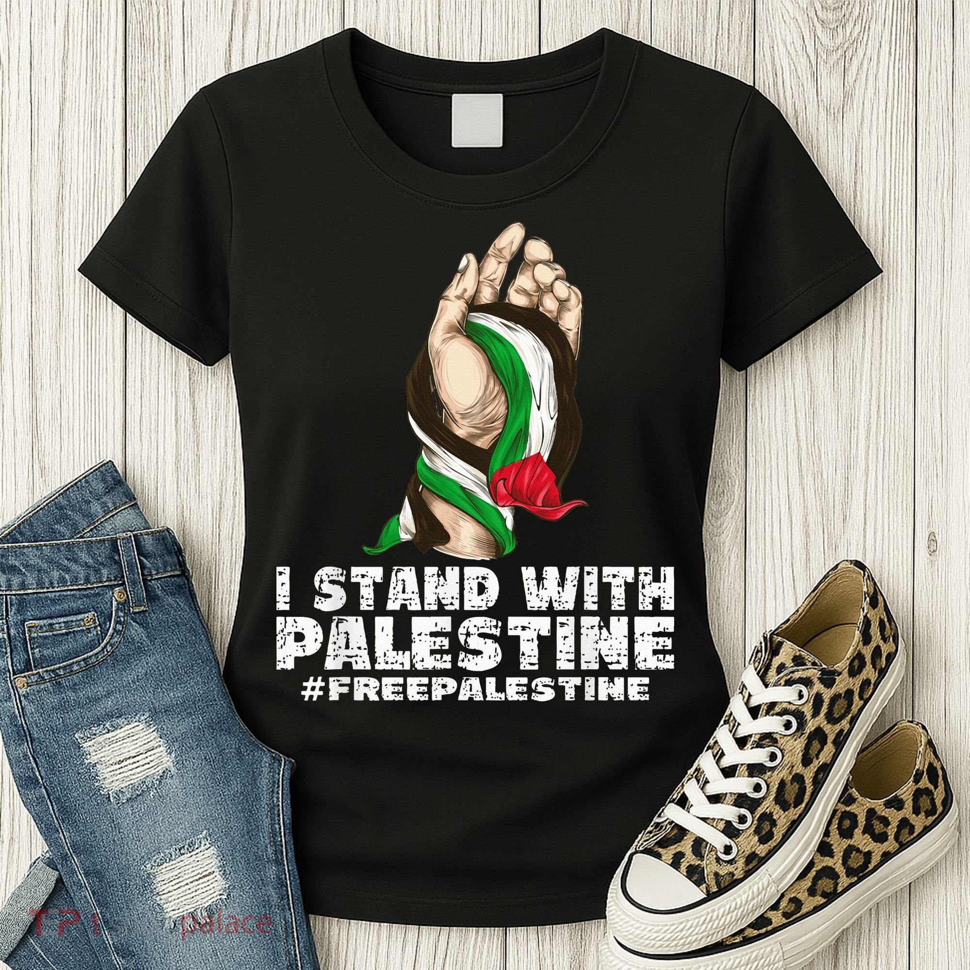 I Stand With Palestine For Their Freedom Free Palestine Women's T-Shirt