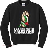 I Stand With Palestine For Their Freedom Free Palestine Kids Sweatshirt thumb 0