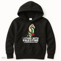I Stand With Palestine For Their Freedom Free Palestine Kids Hoodie thumb 0
