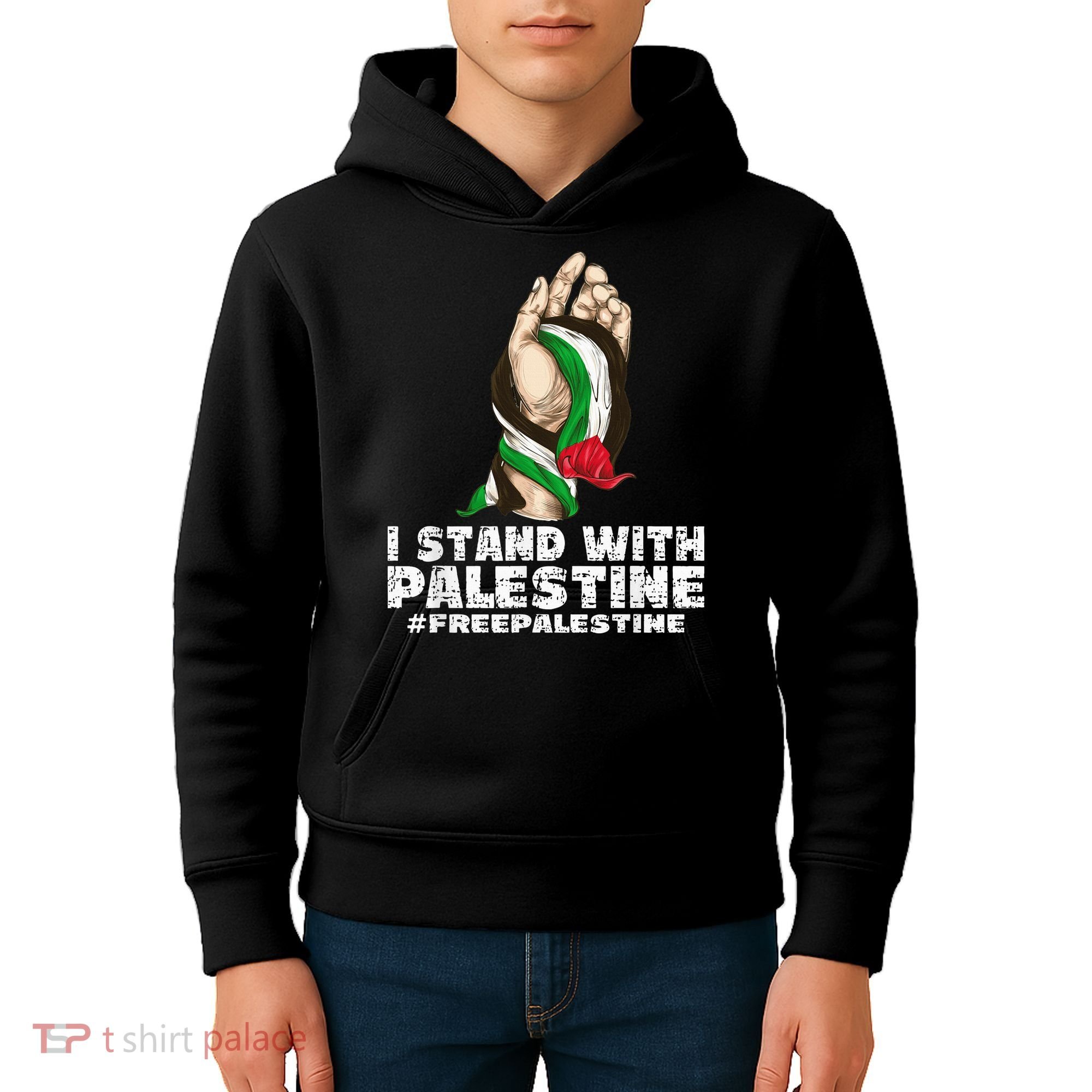 I Stand With Palestine For Their Freedom Free Palestine Kids Hoodie