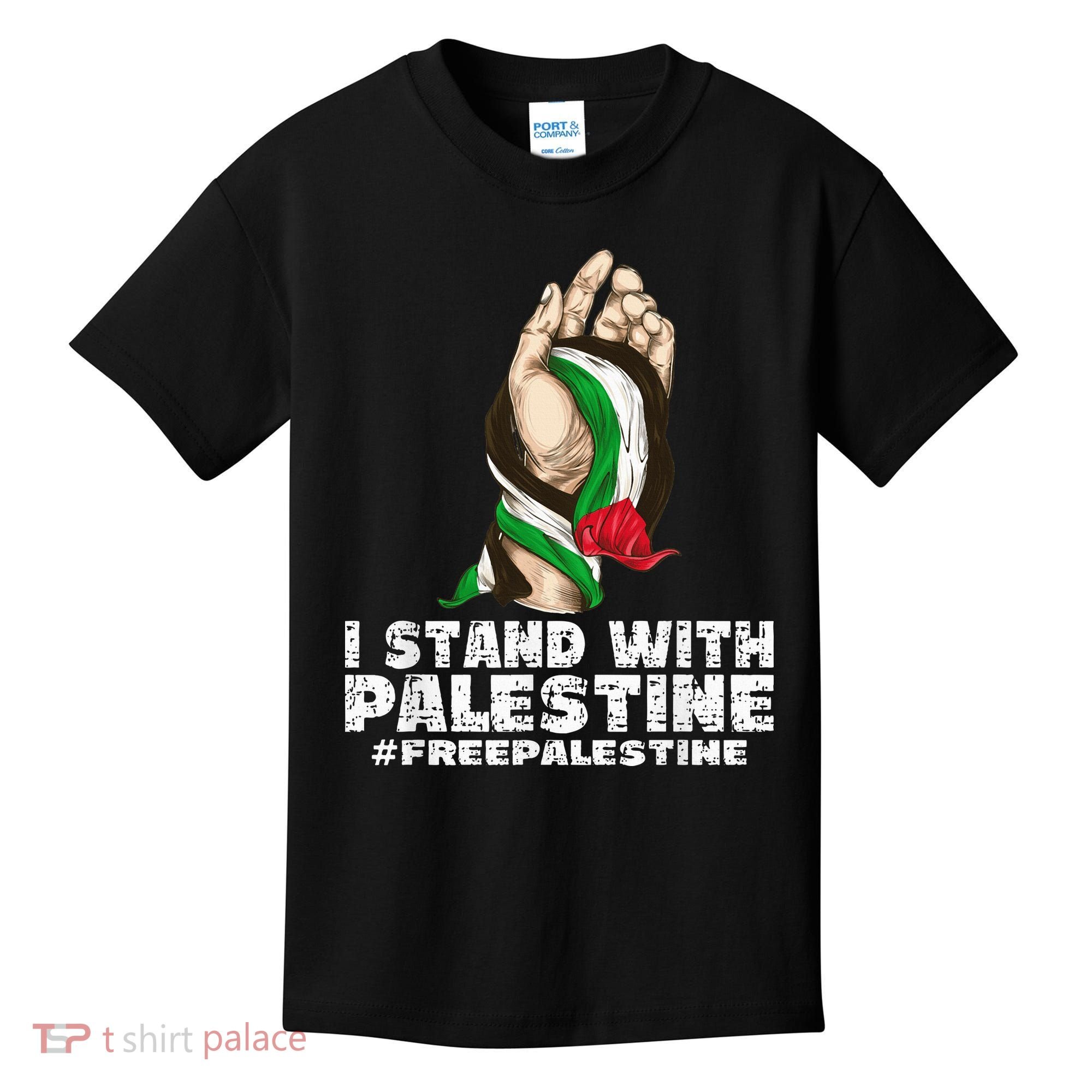 I Stand With Palestine For Their Freedom Free Palestine Kids T-Shirt