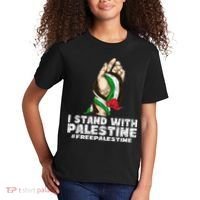 I Stand With Palestine For Their Freedom Free Palestine Kids T-Shirt thumb 2