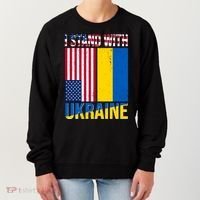 I Stand With Ukraine USA Flag Women's Sweatshirt thumb 0