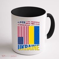 I Stand With Ukraine USA Flag Coffee Mug thumb 1