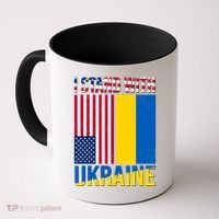 I Stand With Ukraine USA Flag Coffee Mug thumb 0