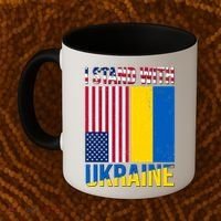 I Stand With Ukraine USA Flag Coffee Mug thumb 2