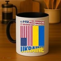 I Stand With Ukraine USA Flag Coffee Mug thumb 4
