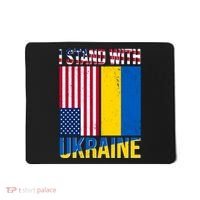 I Stand With Ukraine USA Flag Mousepad thumb 0