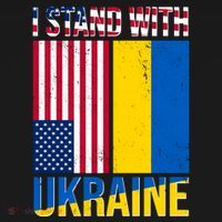 I Stand With Ukraine USA Flag Mousepad thumb 1