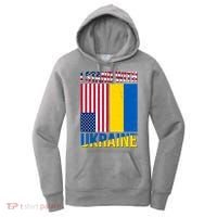 I Stand With Ukraine USA Flag Women's Hoodie thumb 0