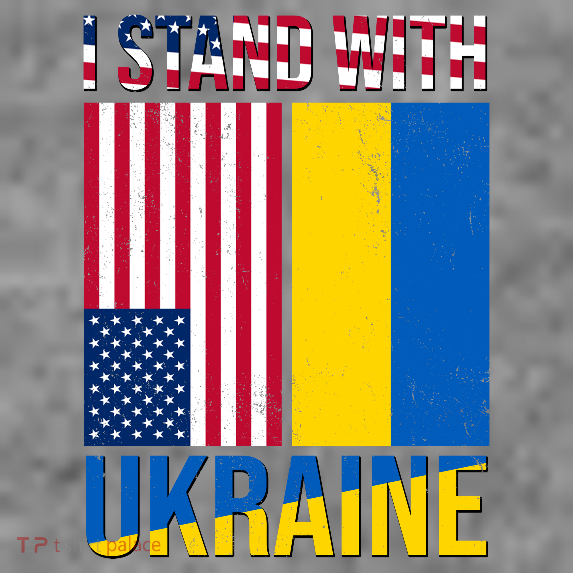I Stand With Ukraine USA Flag Women's Hoodie