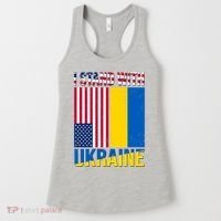 I Stand With Ukraine USA Flag Women's Tank Top thumb 0