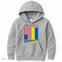 I Stand With Ukraine USA Flag Kids Hoodie thumb 0