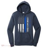 I Stand With Israel American Flag Jewish Freedom Solidarity Women's Hoodie thumb 0