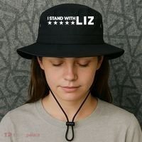 I Stand With Liz Support Liz Cheney Politic Bucket Hat thumb 3