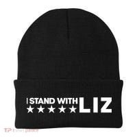I Stand With Liz Support Liz Cheney Politic Beanie thumb 0