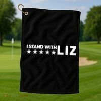 I Stand With Liz Support Liz Cheney Politic Golf Towel thumb 1