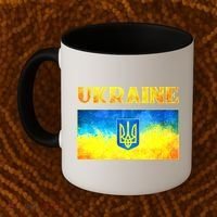 I Stand With Ukraine Gift Ukrainian Flag Ukraine Funny Gift Coffee Mug thumb 2