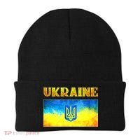 I Stand With Ukraine Gift Ukrainian Flag Ukraine Funny Gift Beanie thumb 0