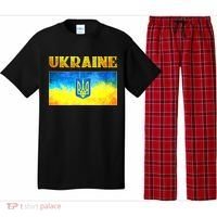 I Stand With Ukraine Gift Ukrainian Flag Ukraine Funny Gift Pajama Set thumb 0