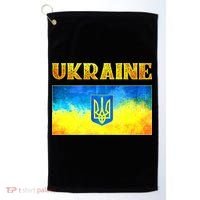 I Stand With Ukraine Gift Ukrainian Flag Ukraine Funny Gift Golf Towel thumb 0