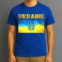 I Stand With Ukraine Gift Ukrainian Flag Ukraine Funny Gift T-Shirt thumb 3