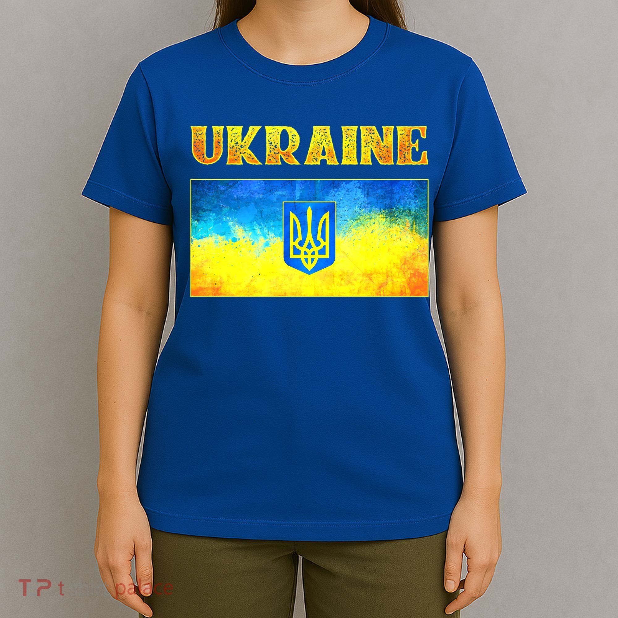 I Stand With Ukraine Gift Ukrainian Flag Ukraine Funny Gift T-Shirt