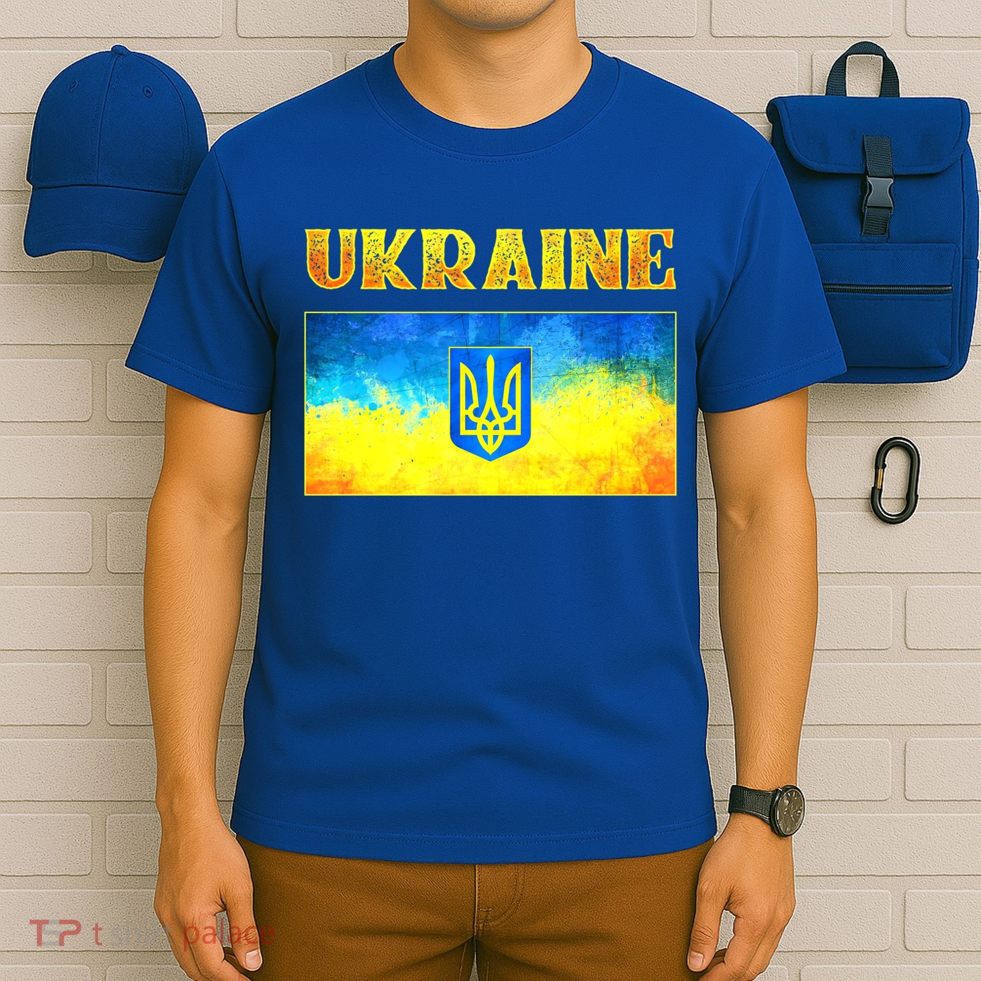I Stand With Ukraine Gift Ukrainian Flag Ukraine Funny Gift T-Shirt