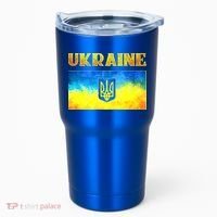 I Stand With Ukraine Gift Ukrainian Flag Ukraine Funny Gift Tumbler thumb 0